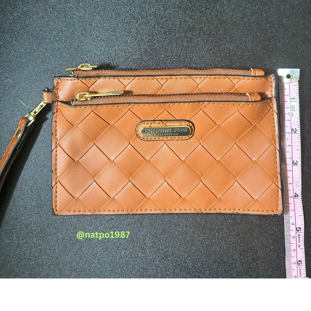 Cognac London Fog Women's Faux Leather Wallet - New without Tags